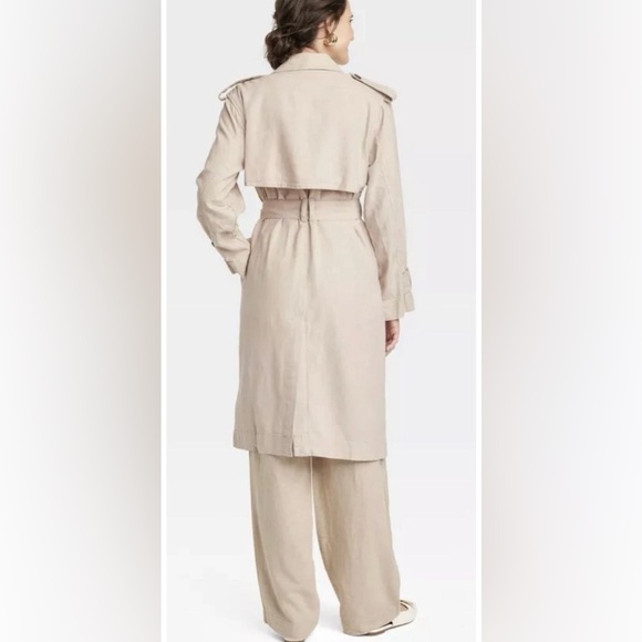 a new day Women's Beige Trench Coat - Picture 4 of 10